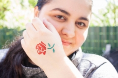 Cooles-Glitzer-Tattoo-Rose