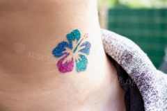 Glitzer-Tattoo-Blume