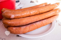 Große-Krakauer-Wurst-Fingerfood