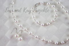 Muschelperlen-Schmuck-Set-weiß