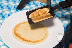 Raclette-Pfannkuchen,-Banane,-Apfel,-Zimt-zucker